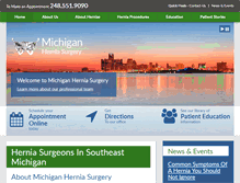 Tablet Screenshot of michiganherniasurgery.com